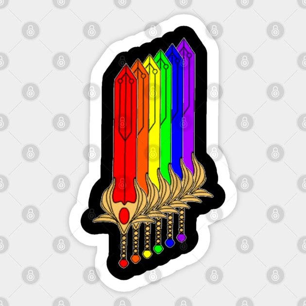 She-ra Rainbow Swords Sticker by CaveofNerdom